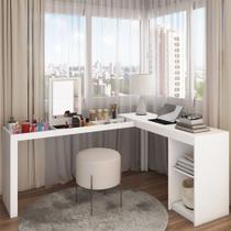 Penteadeira Escrivaninha Charlotte com Espelho Branco - Panorama Móveis Penteadeira Escrivaninha Charlotte com Espelho Branco - Panorama Móveis