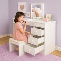 Penteadeira Escrivaninha Com Espelho Gaveta E Banqueta Penteadeira Escrivaninha Com Espelho Gaveta E Banqueta