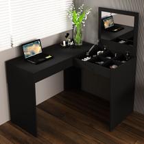 Penteadeira Escrivaninha com Espelho Pe2021 Preta - Tecno Mobili Penteadeira Escrivaninha com Espelho Pe2021 Preta - Tecno Mobili