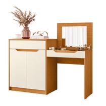 Penteadeira Escrivaninha Trend 2 Portas Cinamomo/Off White - ABZ