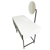 Penteadeira Estilo Industrial Influencer Branco Penteadeira Estilo Industrial Influencer Branco