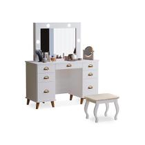 Penteadeira Feminina com Assento Tucson Branco