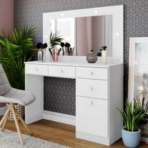 Penteadeira Geisy 1 Porta 4 Gavetas Branco Hp - Bci Móveis