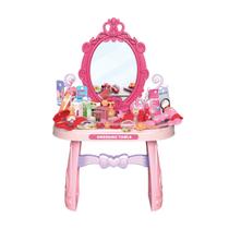 Penteadeira Infantil Com Espelho Princesa 46 Pçs Maxi Toys Penteadeira Infantil Com Espelho Princesa 46 Pçs Maxi Toys