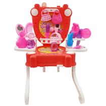 Penteadeira Infantil Menina Rosa 2 em1 Maleta De Beleza - Toy Brow