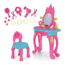 Penteadeira Infantil Princesas Com Acessórios Brinquedo Rosa Penteadeira Infantil Princesas Com Acessórios Brinquedo Rosa