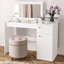 Penteadeira Iracema com Tampo Porta Objetos com Espelho 1 Gaveta 1 Porta Politorno Penteadeira Iracema com Tampo Porta Objetos com Espelho 1 Gaveta 1 Porta Politorno