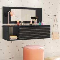 Penteadeira Joy Escrivaninha Com Gaveta E Nicho Suspensa E Espelho