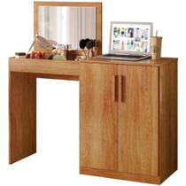 Penteadeira Multiuso Dimitri Escrivaninha 2 Portas Com Espelho Tigus Cor Amadeirado Penteadeira Multiuso Dimitri Escrivaninha 2 Portas Com Espelho Tigus Cor Amadeirado