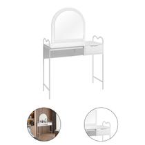 Penteadeira Oasis em Aço c/ Gaveta Espelho Quarto Closet