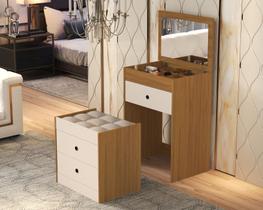 Penteadeira Olivia Com banco e Gavetas