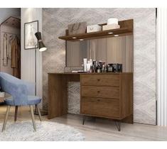 Penteadeira para quarto jb 7909 - canela - jb bechara - village móveis