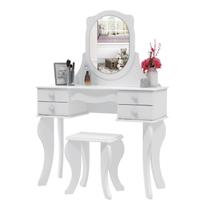 Penteadeira patrimar princesa com banquinho branca