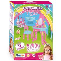 Penteadeira Princesa Com Banquinho E Acessórios Infantil - Homeplay