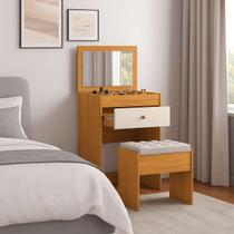 Penteadeira Reforçada clássica Com Gaveta Acompanha Banqueta Black Friday