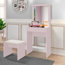 Penteadeira Sofia com Banqueta 140x60x35,5 Cm Branco