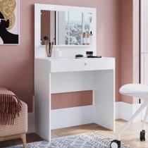 Penteadeira Star Escrivaninha Mesa Para Maquiagem Com Iluminação LED 1 Gaveta Quarto Branco Penteadeira Star Escrivaninha Mesa Para Maquiagem Com Iluminação LED 1 Gaveta Quarto Branco