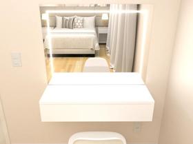 Penteadeira Suspensa 60cm Em Mdf Com Gaveta Telescópica