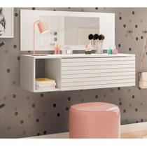 Penteadeira Suspensa Camarim Make Up Joy com Espelho - Branca