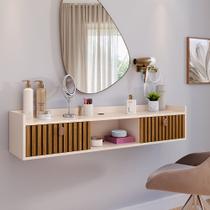 Penteadeira Suspensa Camarim Organizadora Maquiagem Joy Life Com 2 portas