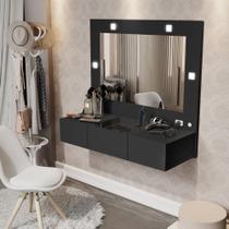 Penteadeira Suspensa Camarim Sofia com Espelho e Led 3 Gavetas - Cores Penteadeira Suspensa Camarim Sofia com Espelho e Led 3 Gavetas - Cores