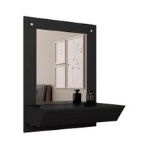 Penteadeira Suspensa Com Espelho Celia Preto Fosco - Móveis Arapongas - A Móveis Arapongas