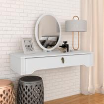 Penteadeira Suspensa Com Espelho Paola Branco - Móveis Arapongas - A Móveis Arapongas