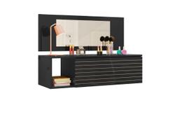 Penteadeira Suspensa P/ Quarto Salão De Beleza Maquiagem C/ Espelho 1 Gaveta 1 Nicho Joy