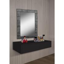 Penteadeira Suspensa Para Maquiagem Aparador Quarto Preto Laca