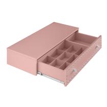 Penteadeira Suspensa Strass 1 Gaveta Rosê 80 cm