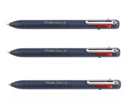 Pentel Caneta Retrátil Izee Multi 4 Cores 0,7 Marinho x 3 Unidades