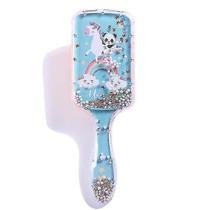 Pentes de cabelo cartoon airbag pente transparente impressão massagem arco-íris pente verde