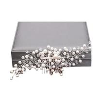 Pentes De Cabelo De Noiva Com Pérolas Prateadas E Strass, Acessórios De Cabelo Para Casamento Pentes De Cabelo De Noiva Com Pérolas Prateadas E Strass, Acessórios De Cabelo Para Casamento