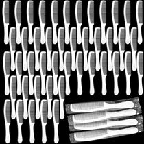 Pentes de cabelo descartáveis de plástico, 200 unidades embaladas individualmente