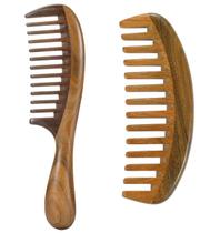 Pentes de cabelo Louise Maelys Sandalwood Wide Tooth 2 unidades