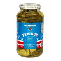 Pepinos em rodelas agridoce especial 440g hemmer