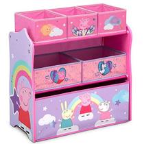 Peppa Pig 6 Bin Design e Lojista Organizador de Brinquedos pela Delta Children