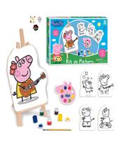 Peppa Pig Kit de pintura telas paleta cavalete madeira NIG