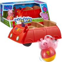 Peppa Pig Mini Boneco + Veiculo Carrinho Weebles - Sunny