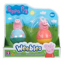 Peppa Pig - Pack Com 2 Weebles De 8cm Mini Joao Bobo - Sunny
