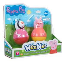 Peppa Pig - Pack Com 2 Weebles De 8cm - Peppa E Zoe - Sunny
