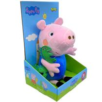 Peppa Pig Pelúcia 30cm George Com Dinossauro - Sunny