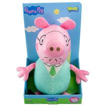 Peppa Pig, Pelúcia Papai Pig Grande de 33cm Sunny