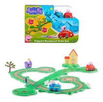 Peppa Pig Playset Passeio Interativo - Trem e Carro Motorizados Com Som -Sunny