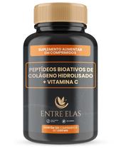 Peptídeos Colágeno Hidrolisado com Vitamina C 120 Comprimidos Firmeza, Elasticidade, Beleza da Pele