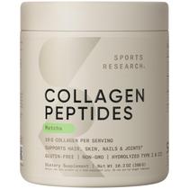 Peptídeos de colágeno em pó com chá verde Matcha Sports Research Peptídeos de colágeno em pó com chá verde Matcha Sports Research