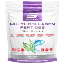 Peptídeos de colágeno, granito para cabelo, pele, unhas, 10g, tipos I, II, III, V, X