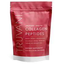 Peptídeos de colágeno Truvani hidrolisados 20 g alimentados com capim 28 porções Peptídeos de colágeno Truvani hidrolisados 20 g alimentados com capim 28 porções