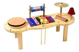 Pequena Percussão Baby Infantil Madeira Vibratom Bateria 369