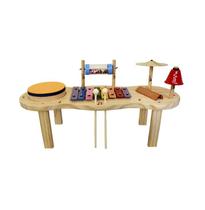Pequena Percussão Baby Madeira Brinquedo Instrumento Infantil com Bancada Pequena Percussão Baby Madeira Brinquedo Instrumento Infantil com Bancada
